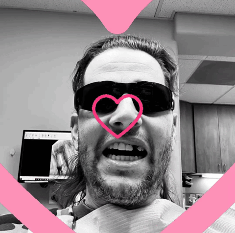 Man With Sunglasses And Heart On Nose GIF