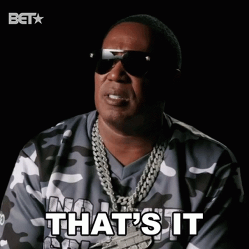 Man With Sunglasses Camo Shirt Saying That's It GIF