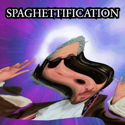 Man With Sunglasses Saying Spaghettification GIF