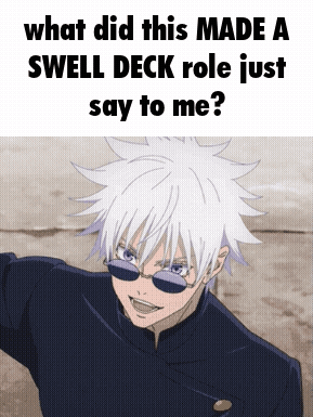 Man With Sunglasses What Did This Made a Swell Deck Role Just Say to Me