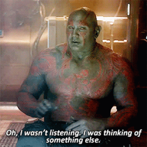 Man With Tattoo Saying I Wasn't Listening