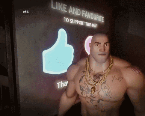 Man With Tattoos in Front of Like and Favourite Sign