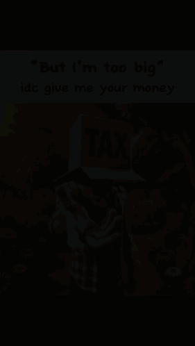 Man with Tax Box on Head