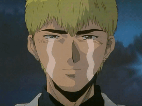 Man With Tear Running Down Cheek