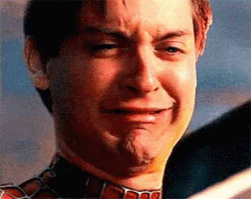 Man With Tear Running Down Face