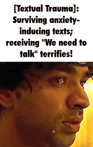 Man With Tear Textual Trauma