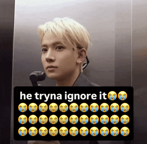 Man With Tears He Tryna Ignore It