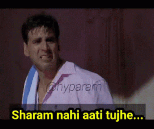 Man With Towel Sharam Nahi Aati Tujhe GIF