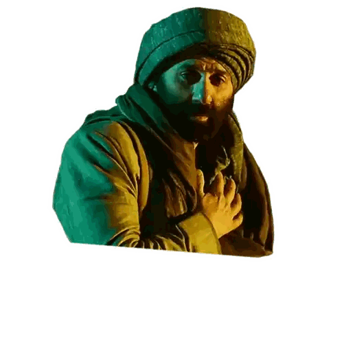 Man with Turban and Pulse Text