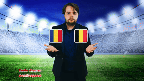 Man With Two Flags and Emile Aleman Stadium
