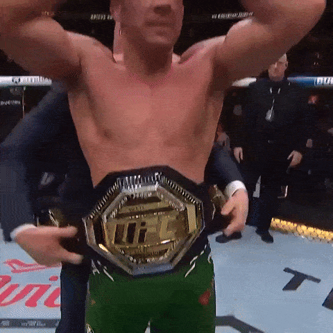 Man with UFC Belt