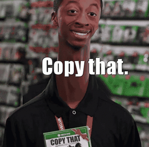Man with Very Long Neck Holding Copy That Card