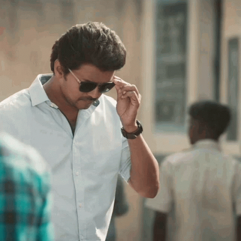 Man With Watch Adjusting Sunglasses GIF