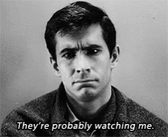 Man with Watching Me Text