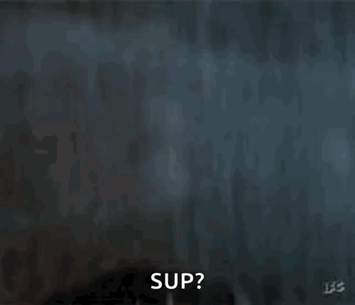 Man with Water Drops and Sup on Face