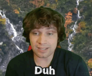 Man With Waterfall And Duh Shirt GIF