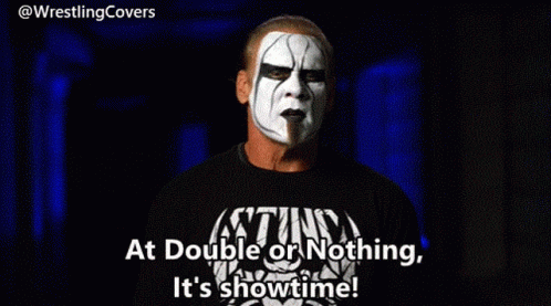 Man with White Face Paint and Stuns Shirt