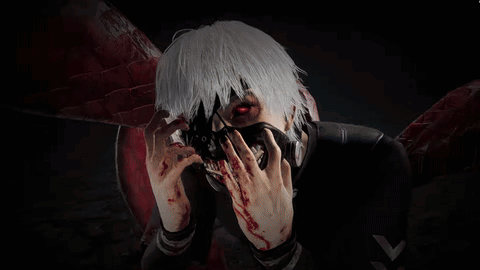 Man with White Hair and Black Mask Lying on Ground