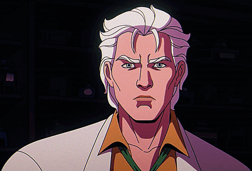 Man With White Hair And Yellow Shirt GIF