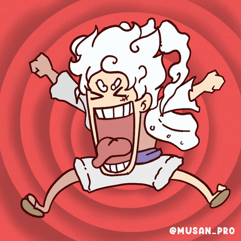 Man with White Hair Jumping