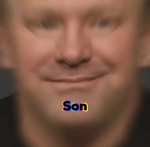 Man With Word Son On Mouth GIF