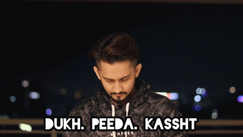 Man With Words Dukh Peeda Kassht GIF