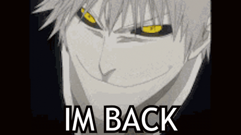 Man With Yellow Eyes Saying I'm Back