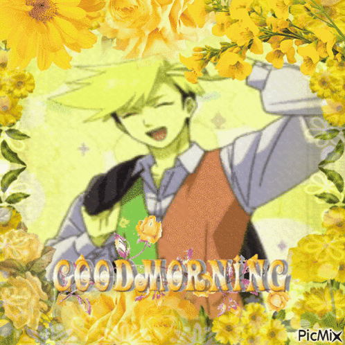 Man With Yellow Hair Saying Good Morning