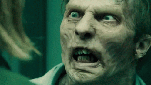 Man With Zombie Face GIF