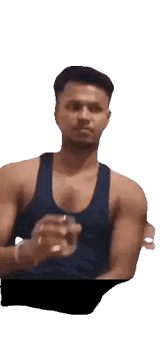 Man Without Shirt Holding Water