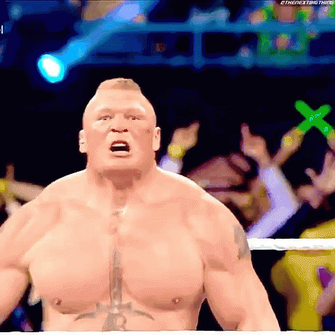 Man Without Shirt in Wrestling Ring