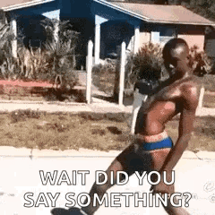 Man Without Shirt On Sidewalk GIF