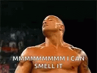 Man Without Shirt Smelling
