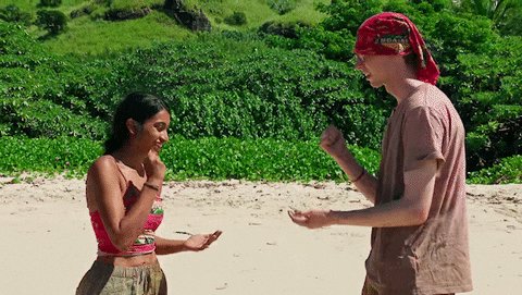 Man Won Playing Rock Paper Scissors GIF