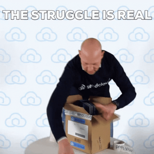 Man Wrap It Up Before Shipping GIF