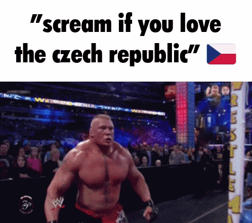 Man Wrestling Scream If You Love Czech Republic GIF