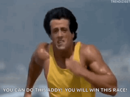 Man Yellow Tank Top You Can Do This Addy