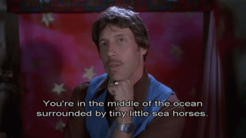 Man: You're In Ocean Surrounded By Little Sea Horses