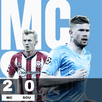 Manchester City 2-0 Southampton Half-time Break