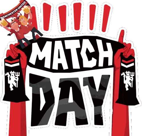 Manchester United Match Day Sticker with Scarf