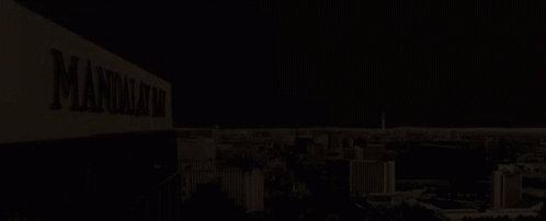 Mandalay Bay Sign Lit Up at Night