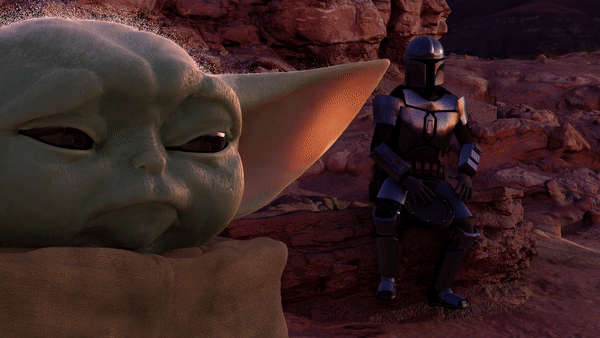 Mandalorian Grogu Vibing GIF