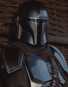 Mandalorian Looking Around GIF