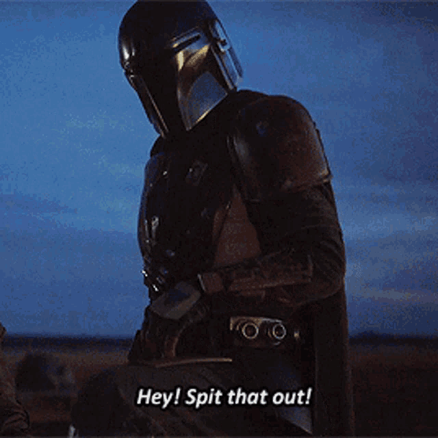 Mandalorian Spit That Out GIF