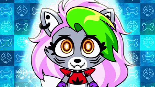 Mangle Green Hair Highlights GIF