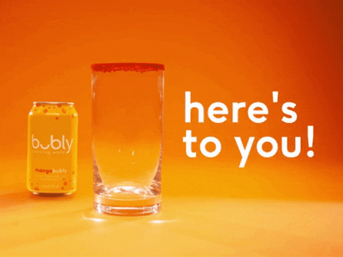 Mango Vodka Bubbly Sparkling Water Here's To You GIF