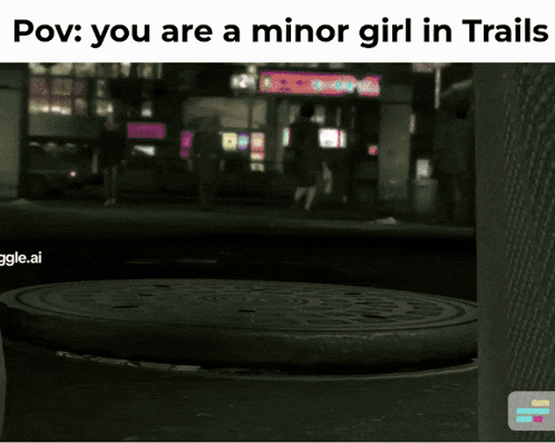Manhole Cover Saying You Are Minor Girl