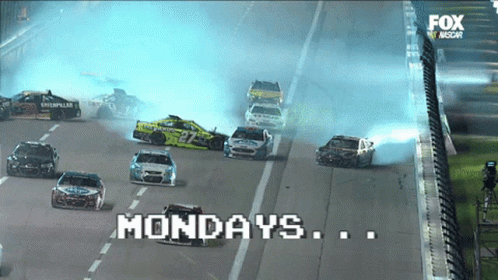 Manic Monday Nascar Crash GIF