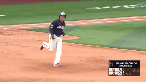Manny Machado Running on Baseball Field