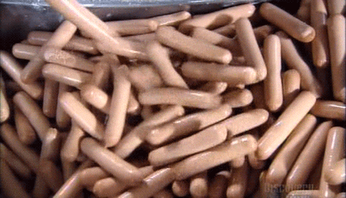 Manufactured Hotdog Looks Like Fingers GIF